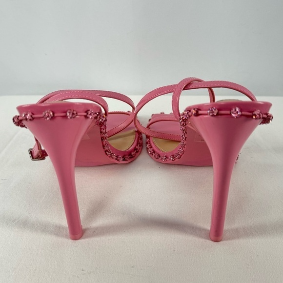 Steve Madden Zelle Square Toe Rhinestone Heels in Pink Size 9 - Picture 7 of 11